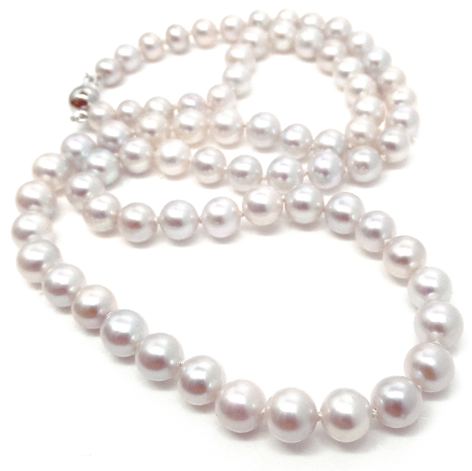 Natural White Akoya Pearls Necklace